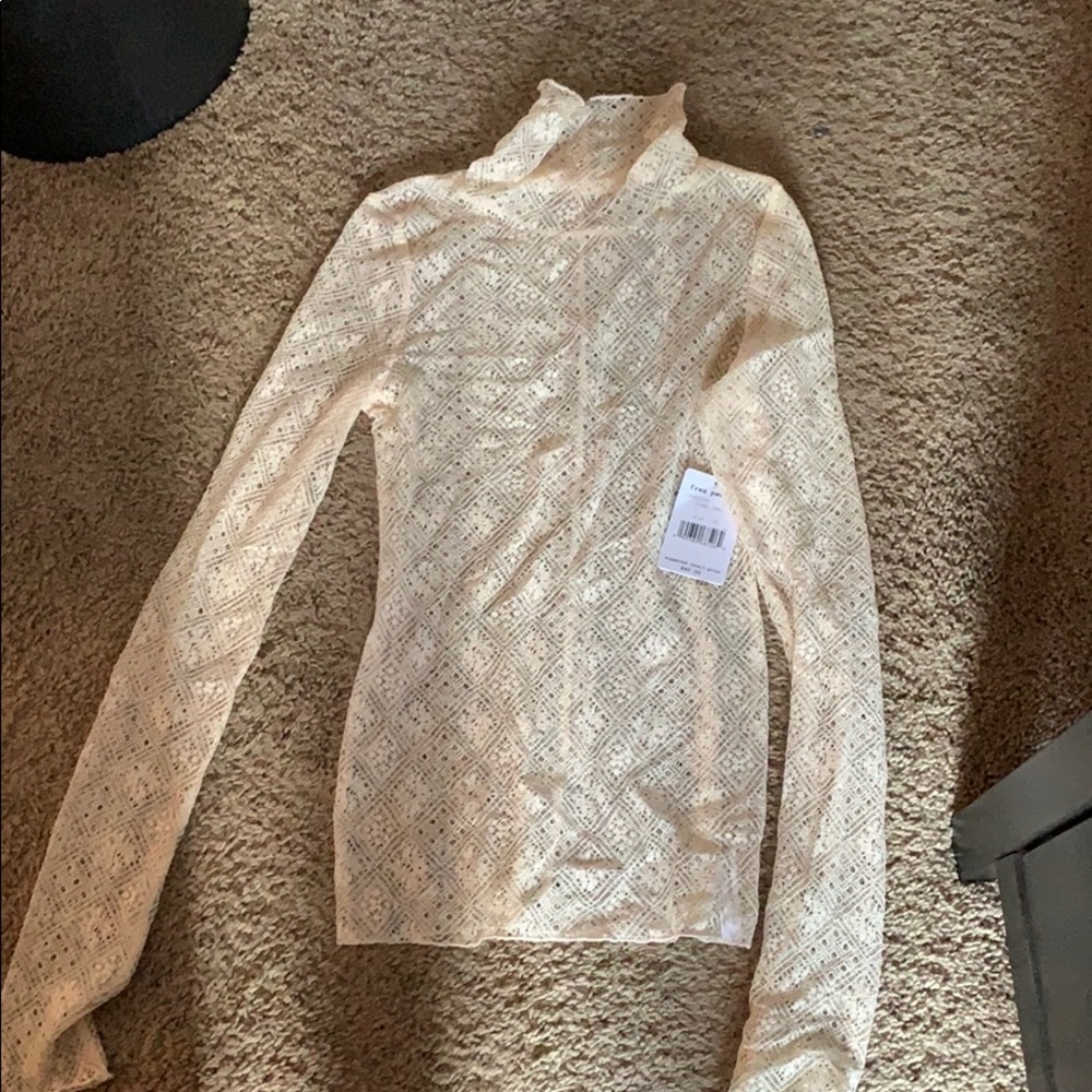 Cream lace top